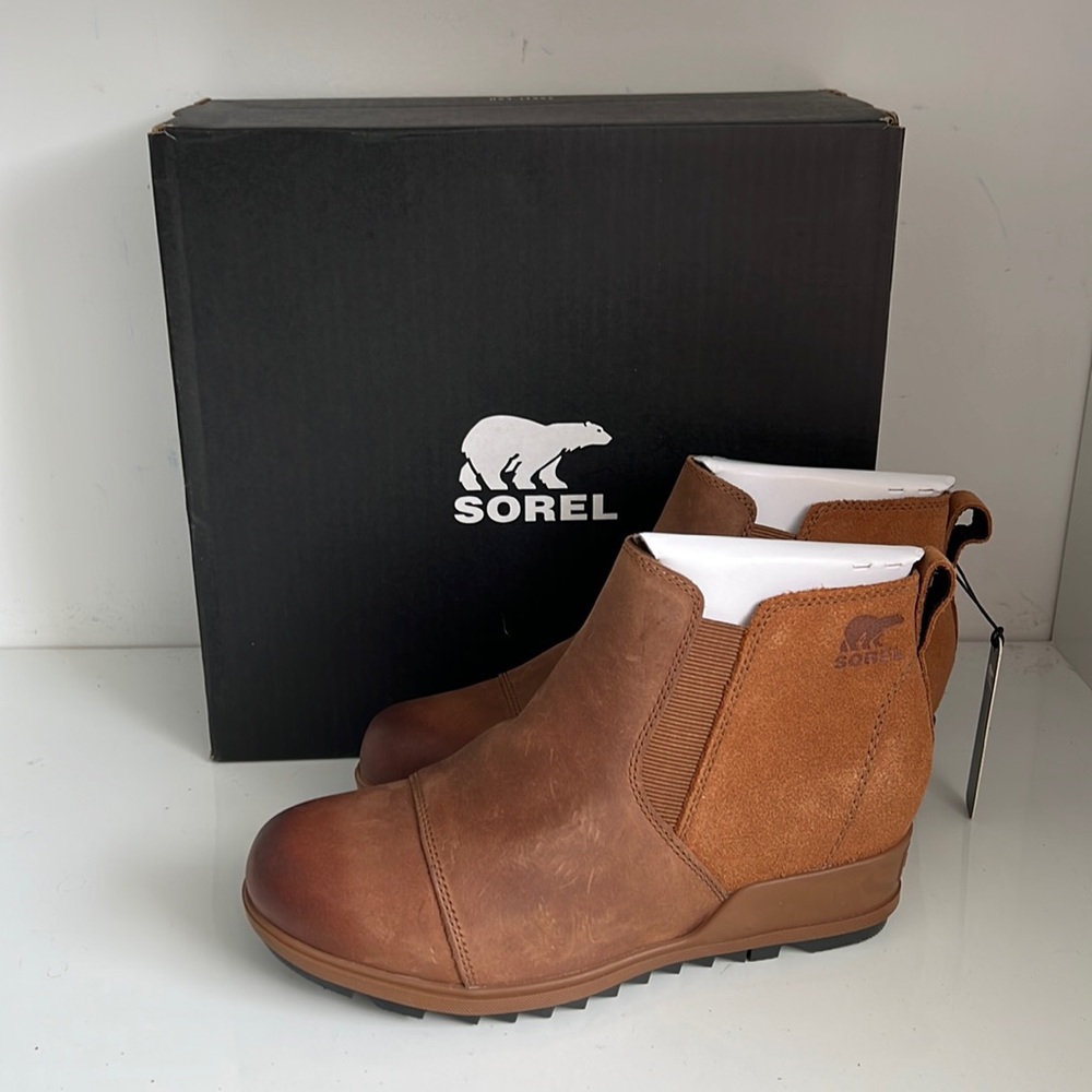 Sorel Brown Leather & Suede Ankle Boots